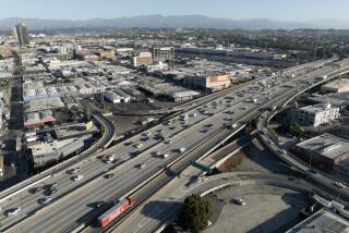 LOS ANGELES, CA - NOVEMBER 20: Monday morning commuters drive on the reopened portion of the 10 Freeway in downtown on Nov. 20, 2023 in Los Angeles, CA. The section reopened Sunday night around 7 p.m. (Myung J. Chun / Los Angeles Times)