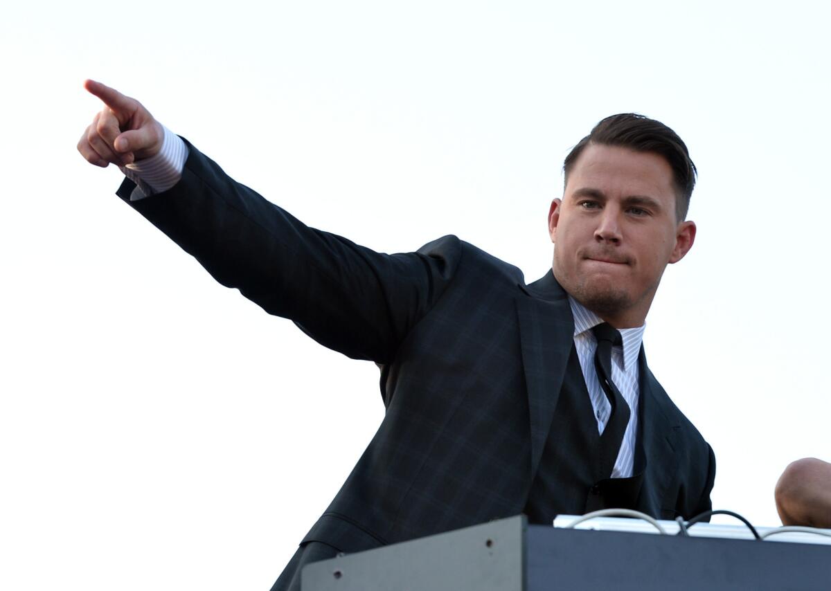 Actor Channing Tatum, shown last week at the premiere of "22 Jump Street," is heading to NBC in a new action-adventure reality series, "Running Wild with Bear Grylls."
