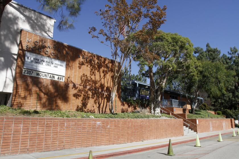 Mountain Avenue School in La Crescenta, pictured on Thursday, Oct. 31, 2013, is one of the schools that falls into the Sagebrush territory.