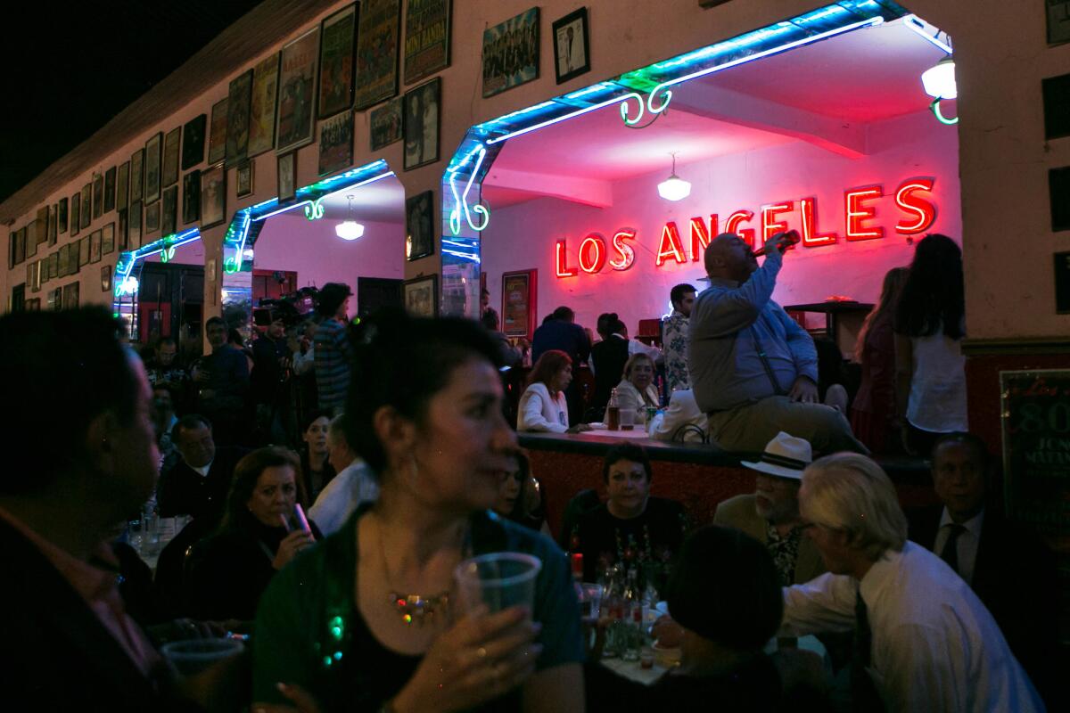 Salon Los Angeles' live bands rock the house with bachata, cumbia and salsa music among others. (Meghan Dhaliwal / For The Times)