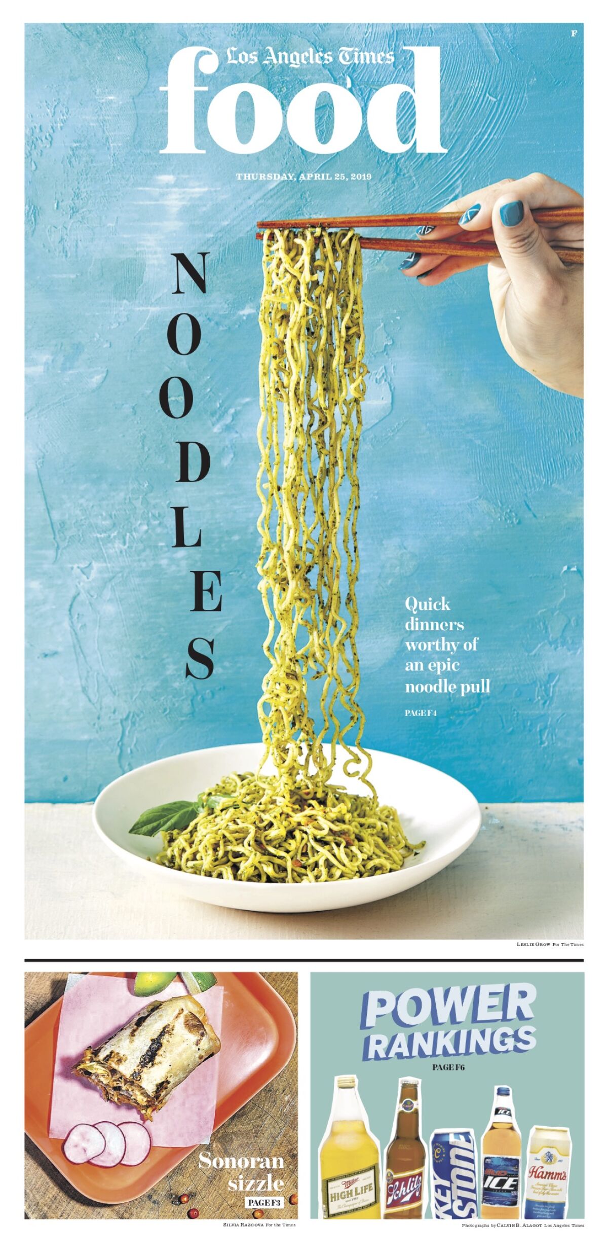 Los Angeles Times Food cover, April 25, 2019