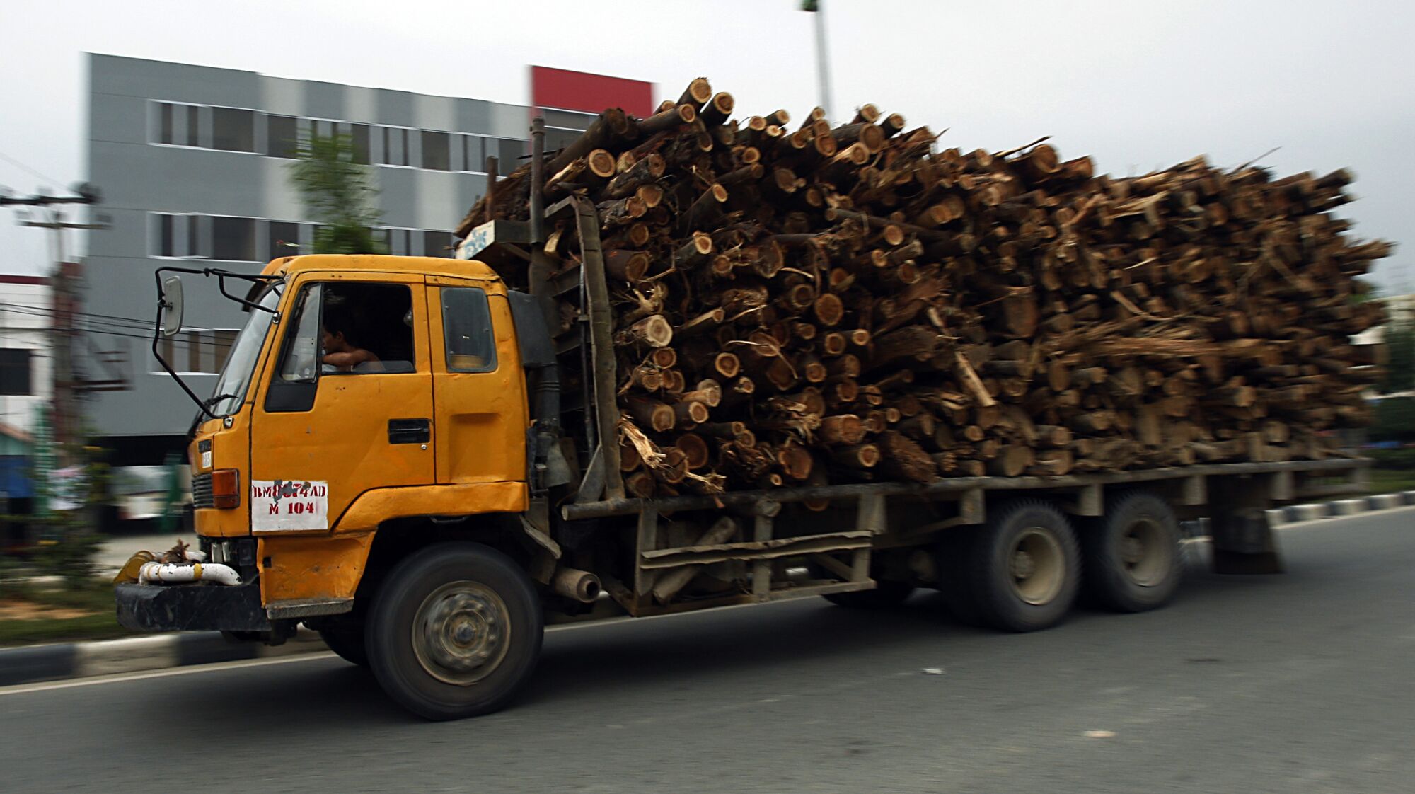 A logging truck