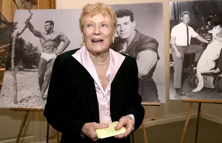 Widow Elaine LaLanne at the Celebration of Jack LaLanne's Life at Hall of Liberty, Forest Lawn Hollywood Hills.