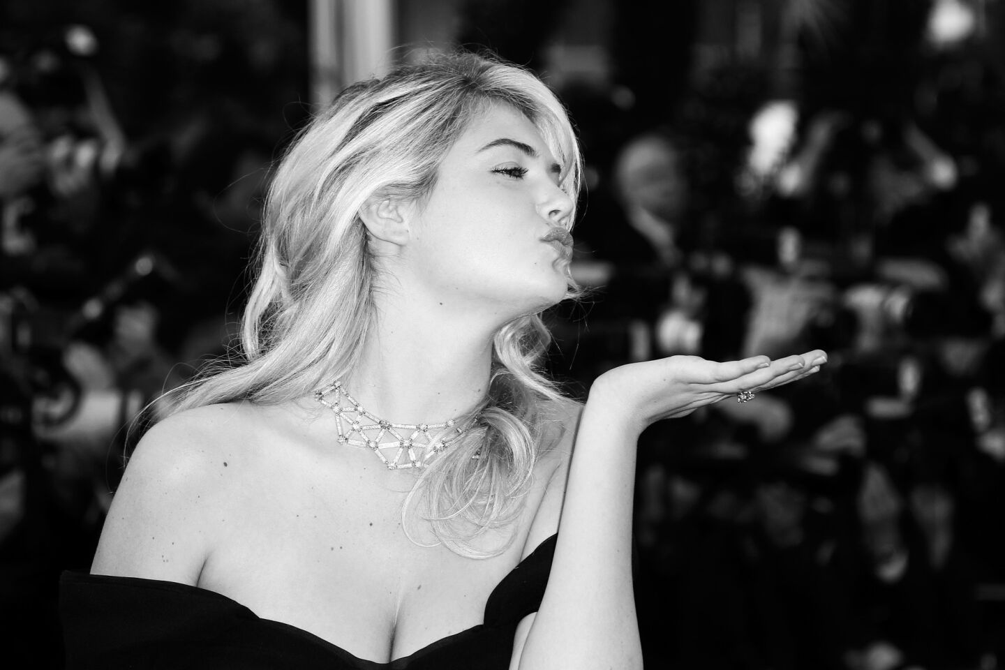 Kate Upton arrives for the screening of "On the Road" presented in competition at the 65th Cannes film festival.