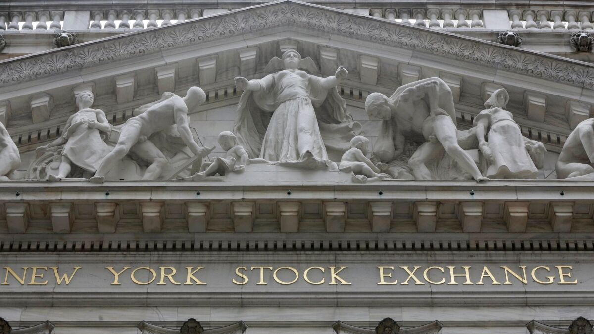 The facade of the New York Stock Exchange.