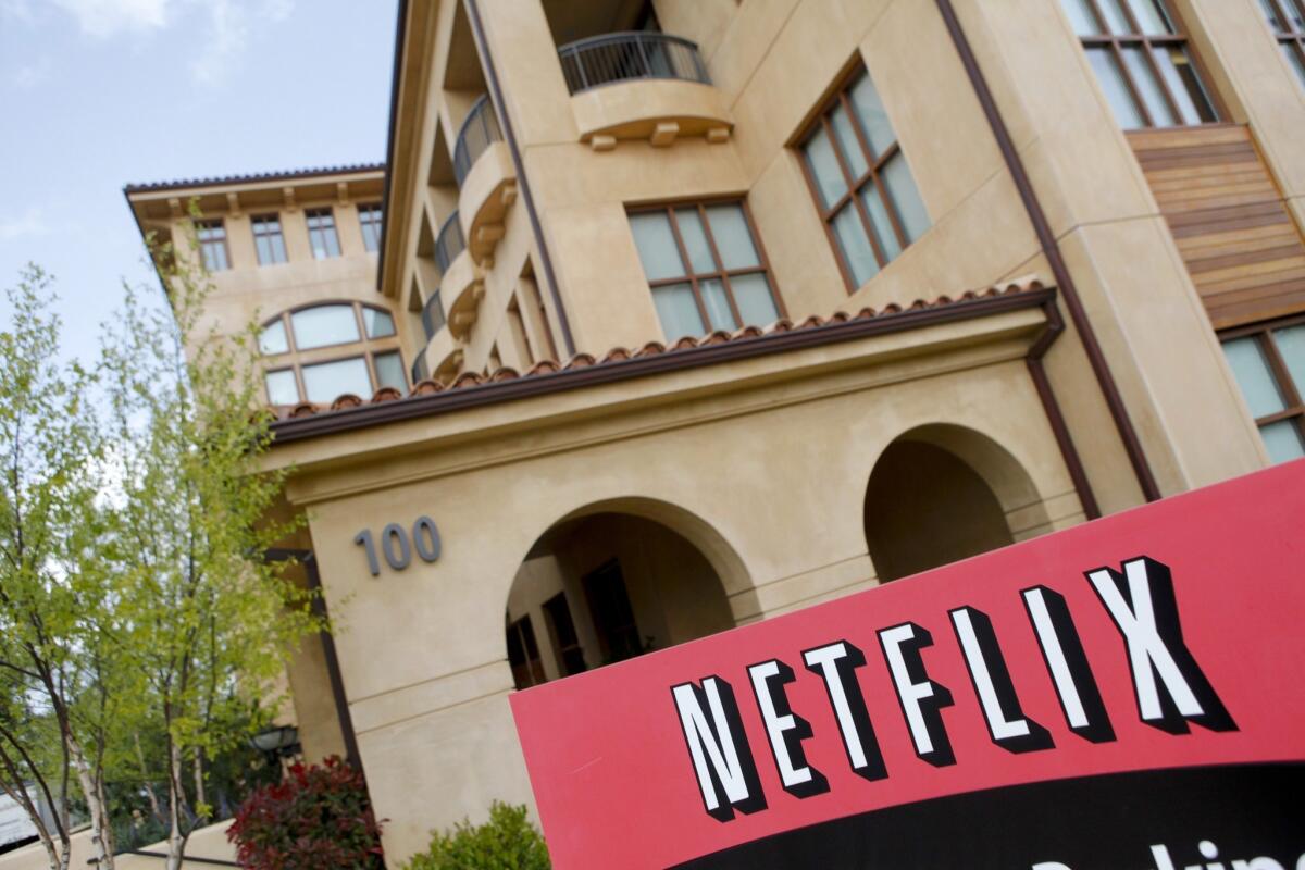 Netflix, headquartered in Los Gatos, Calif., reported an unexpected jump in subscribers in the first quarter.