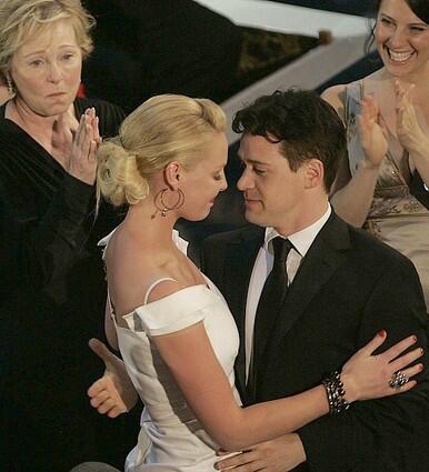 (real life) Katherine Heigl and T.R. Knight, 'Greys Anatomy' Sure, in "Grey's Anatomy" they play best friends turned lovers, but in real life Katherine Heigl and T.R. Knight have a tighter bond than romance could ever create. T.R. is Katherines loyal gay gal pal! Katherine is equally loyal to T.R. She stuck by him through his involuntary outing and even flew to Nebraska to adopt a dog for him!