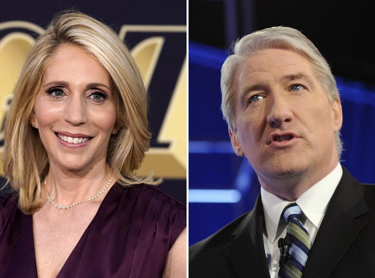 Separate images show CNN journalists Dana Bash, left, and John King