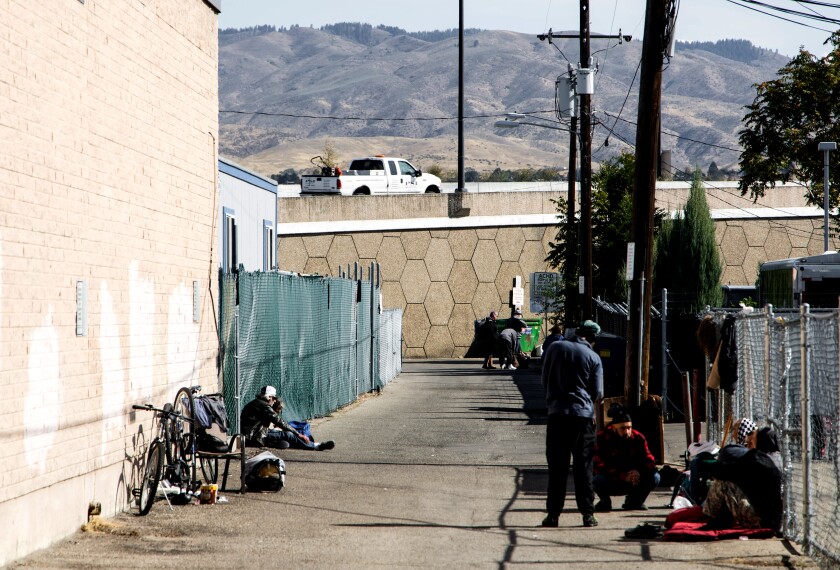 Cooper Street in Boise is the former site of a homeless encampment.