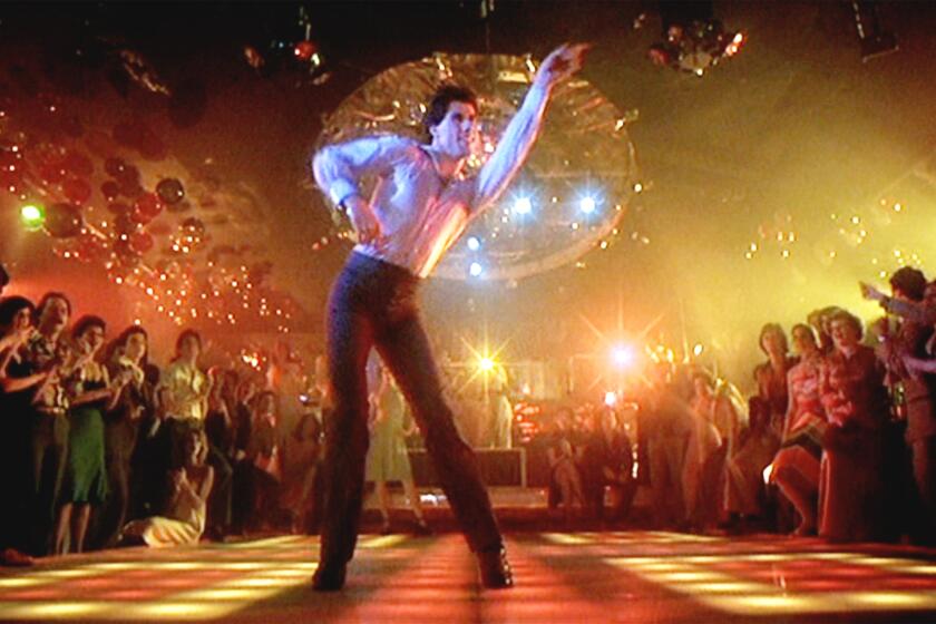 NEW YORK - DECEMBER 16: The movie "Saturday Night Fever", directed by John Badham. Seen here, John Travolta as Tony Manero on the dance floor of 2001 Odyssey discotheque. Initial theatrical wide release December 16, 1977. Screen capture. Paramount Pictures. (Photo by CBS via Getty Images)