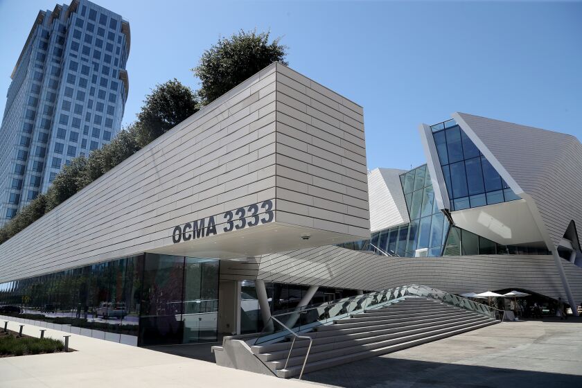 The new Orange County Museum of Art in Costa Mesa on Wednesday. (Kevin Chang / Daily Pilot)