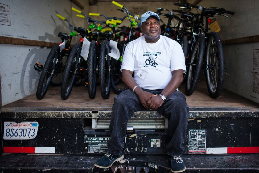 Dorsey Nunn, 63, who once spent 11 years in prison for murder, is now a leading activist for those currently or formerly incarcerated. He runs a legal non-profit for prisoners with children and each year gives bicycles to kids with incarcerated parents. Dave Getzschman For the Times