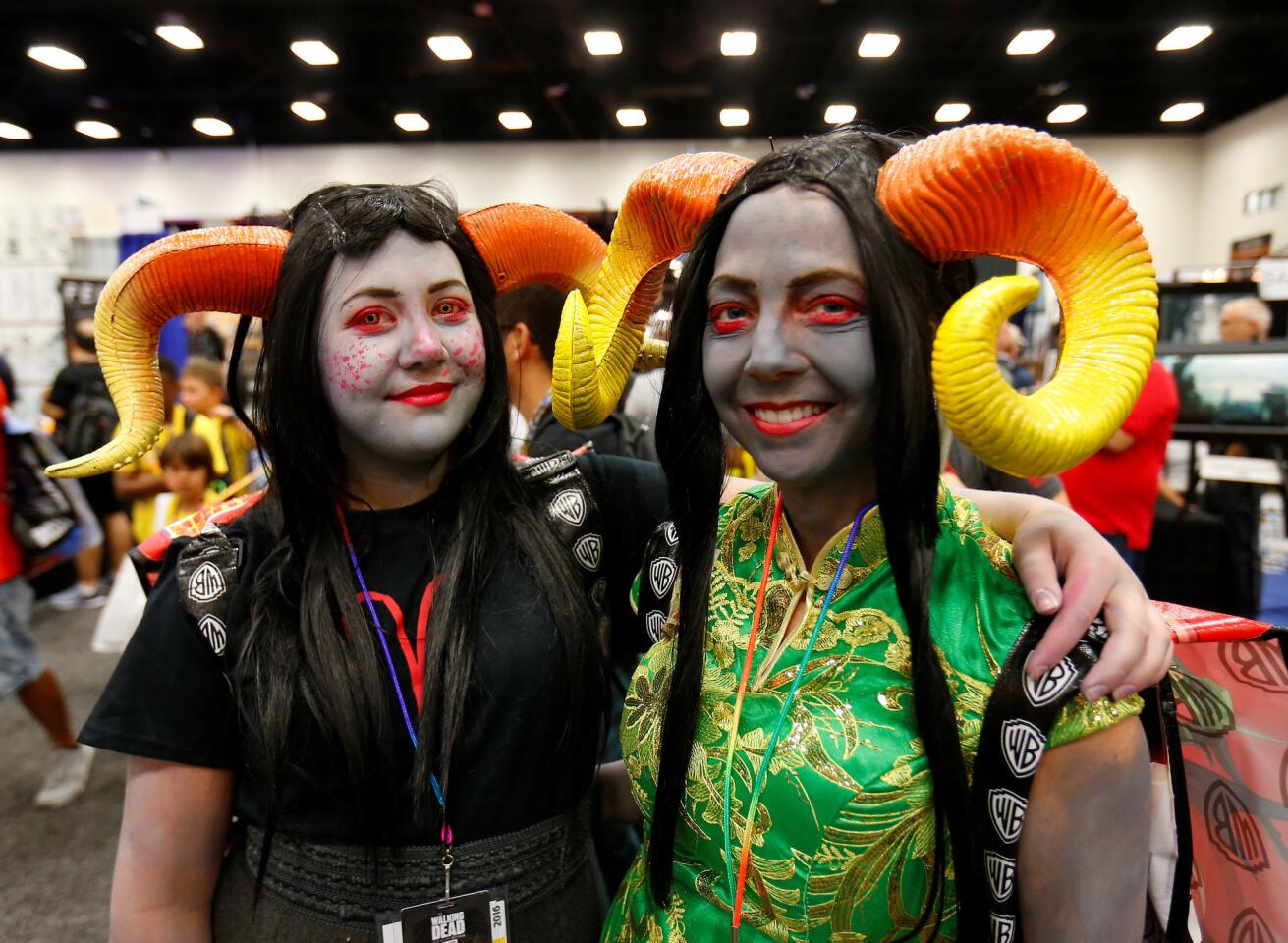 Karen Ward and Samantha Ward dressed as characters from "Homestruck" attend the opening day of Comic-Con International in San Diego