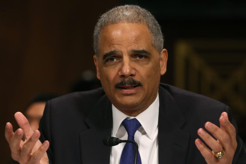 Former Atty. Gen. Eric H. Holder Jr. has been hired by the California Legislature to provide legal guidance on fighting against the Trump administration.
