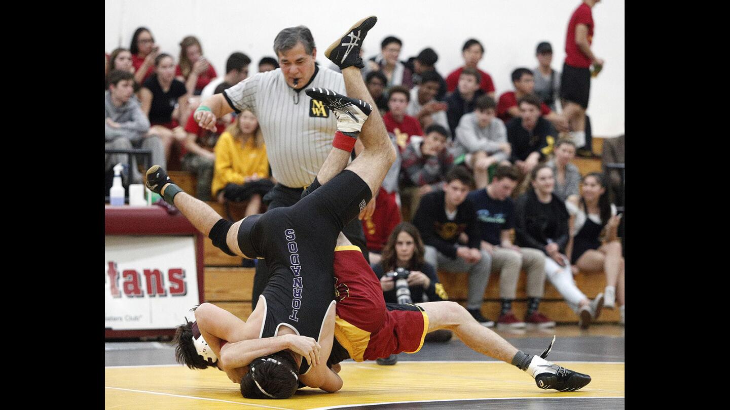 Photo Gallery: La Canada vs. Hoover in rival Rio Hondo League wrestling