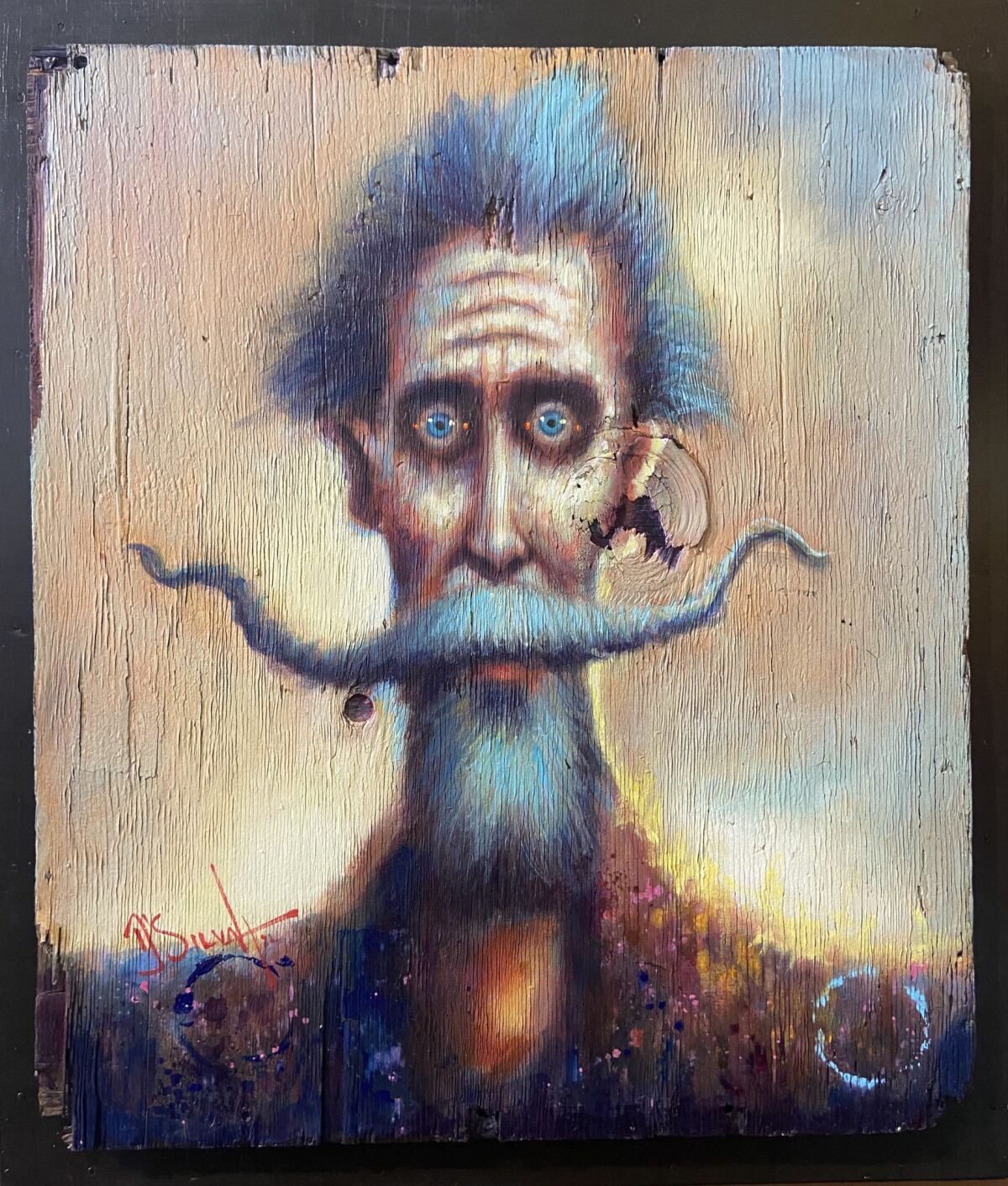"El Caballero," an oil painting by David Silvah