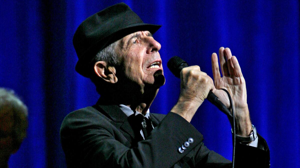 Leonard Cohen performing in 2009.