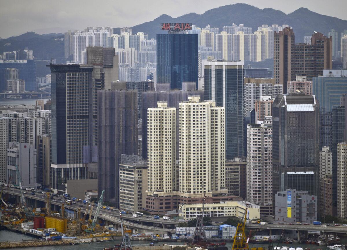 Rent for office space in densely developed Hong Kong averages $246 per square foot per year, the highest in the world.