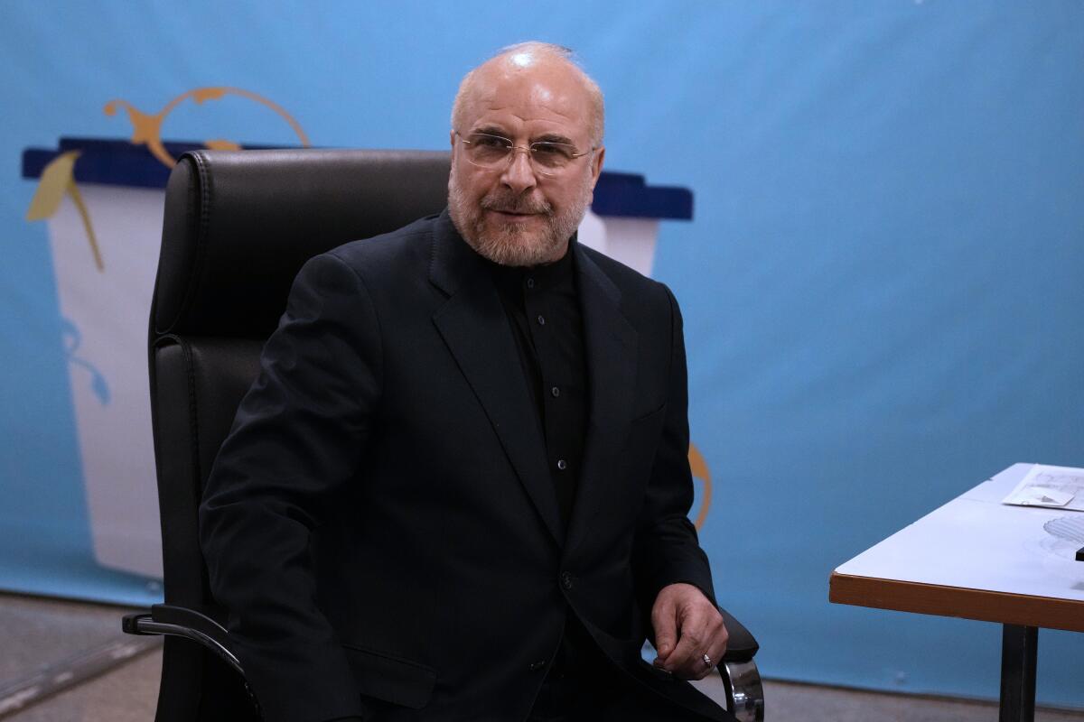 Iran's hard-line parliament speaker Mohammad Bagher Qalibaf.