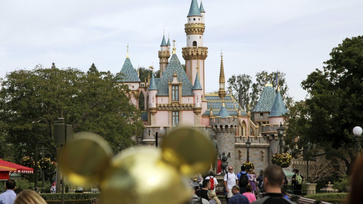 Disneyland Resort in Anaheim. Last month, California's leisure and hospitality sector, boosted by the holiday season, led the state's job growth.