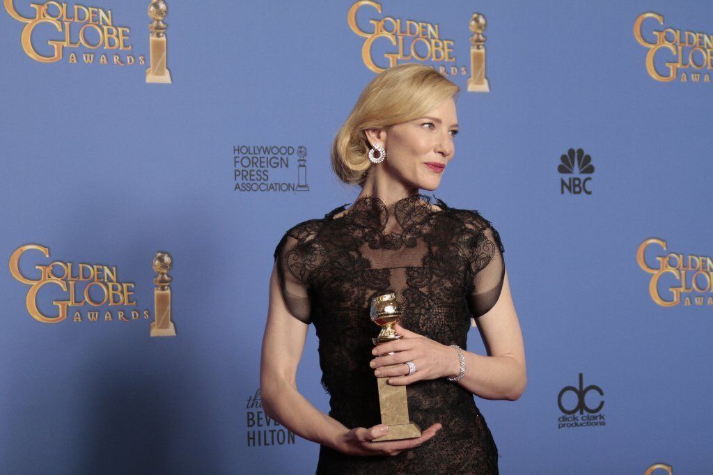 "I guess I better put my name on this before they take it away from me," the 44-year-old actress said. On her role in "Blue Jasmine": "Sometimes a role just hits you at a time you're open and ready for it."