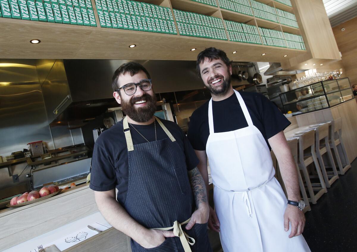 Chefs Vinny Dotolo, left, and Jon Shook