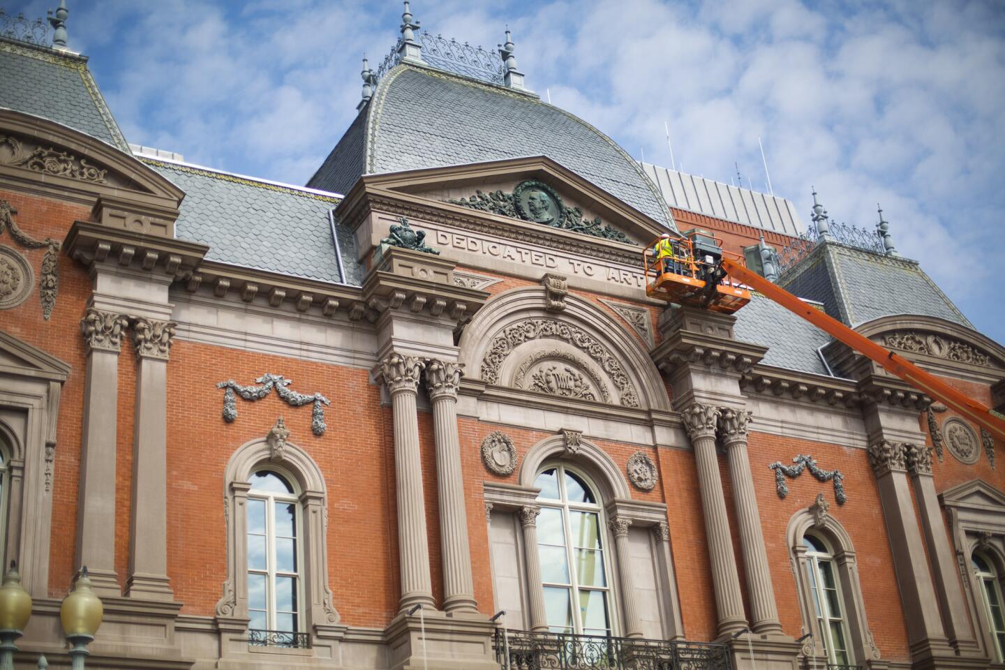 The Renwick Gallery in Washington, D.C., during its restoration in October. It reopened to the public last Friday.