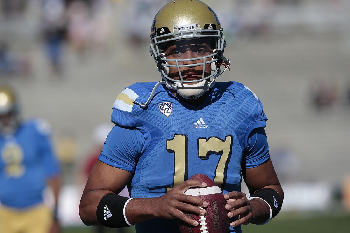 UCLA quarterback Brett Hundley passed for 3,019 yards with 21 touchdowns and had just five passes intercepted this season for the Bruins. He also rushed for 548 yards and eight scores.