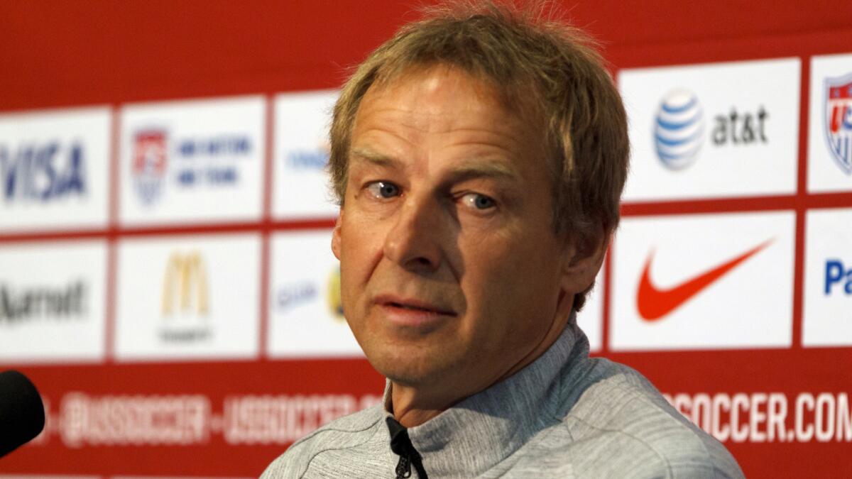 U.S. national team Coach Juergen Klinsmann is confident the United States will be represented in men's soccer at the 2016 Olympic Games in Rio de Janeiro.