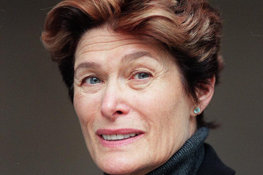 Ruth Seymour, KCRW manager, at the National convention of Public Radio in Seattle, Wash., in 2001.