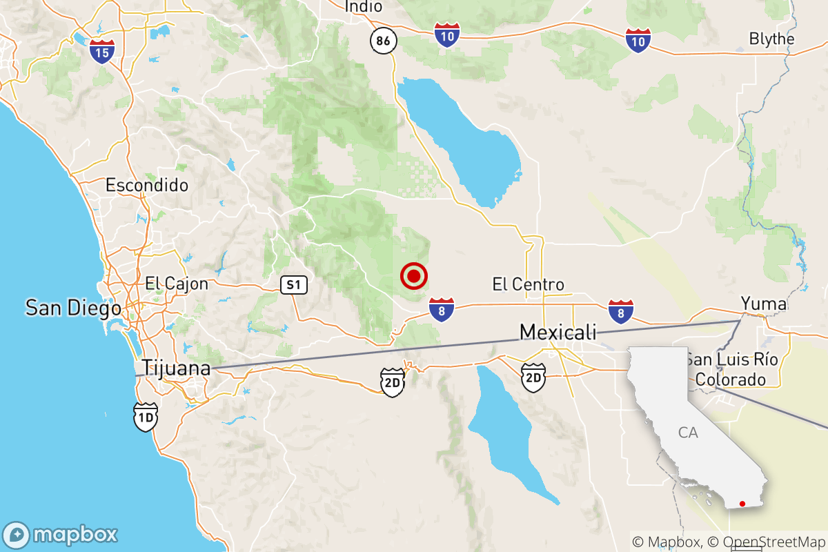 A magnitude 3.3 earthquake was reported about 24 miles from Imperial, Calif., on Tuesday morning.