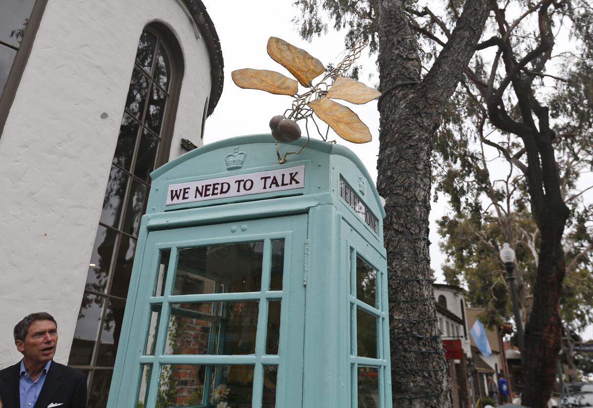 Artists Julie Setterholm and Candice Brokenshire created the new public art installation called "We Need to Talk."