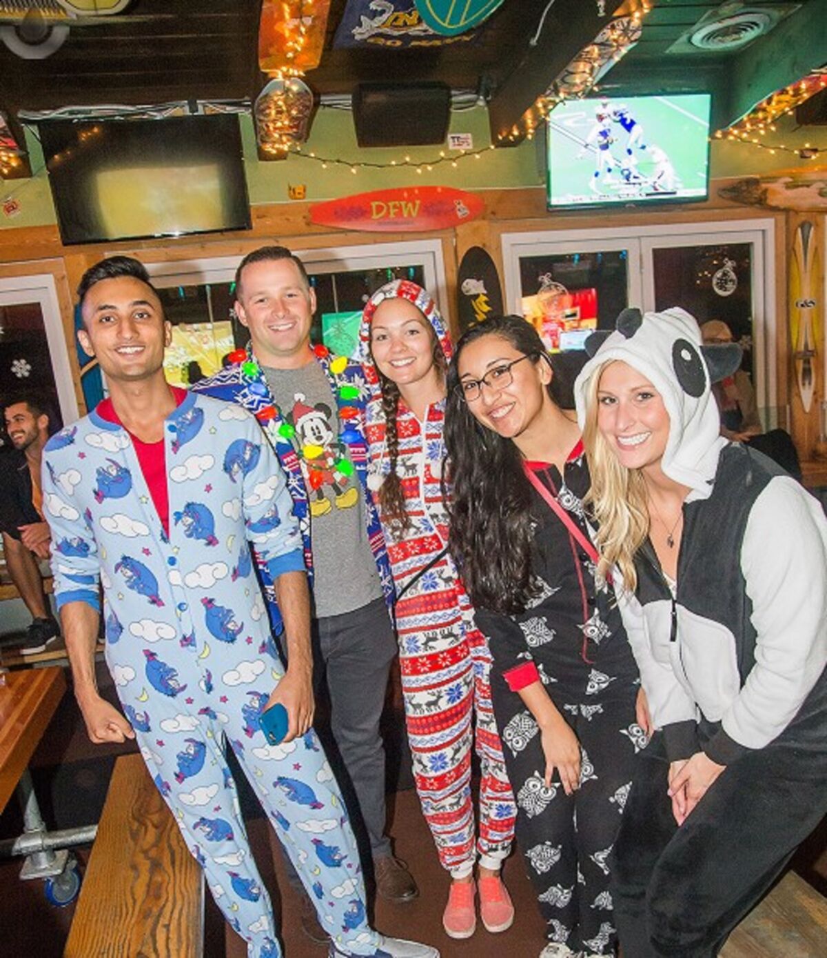 Snuggle up on Christmas Day at the PB Shore Club Onesie Party
