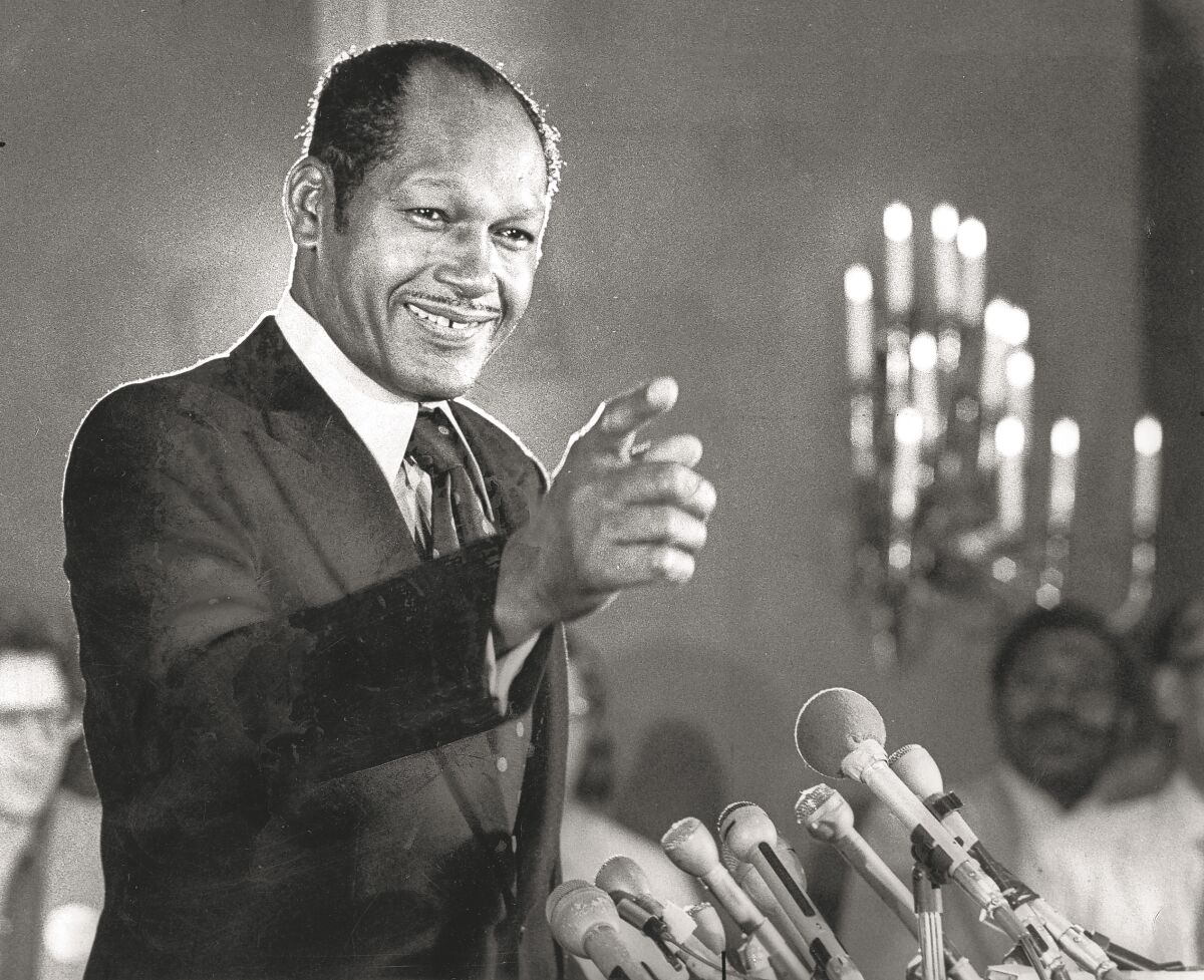 Tom Bradley was a police officer and city councilman before becoming the city's first and only black mayor.