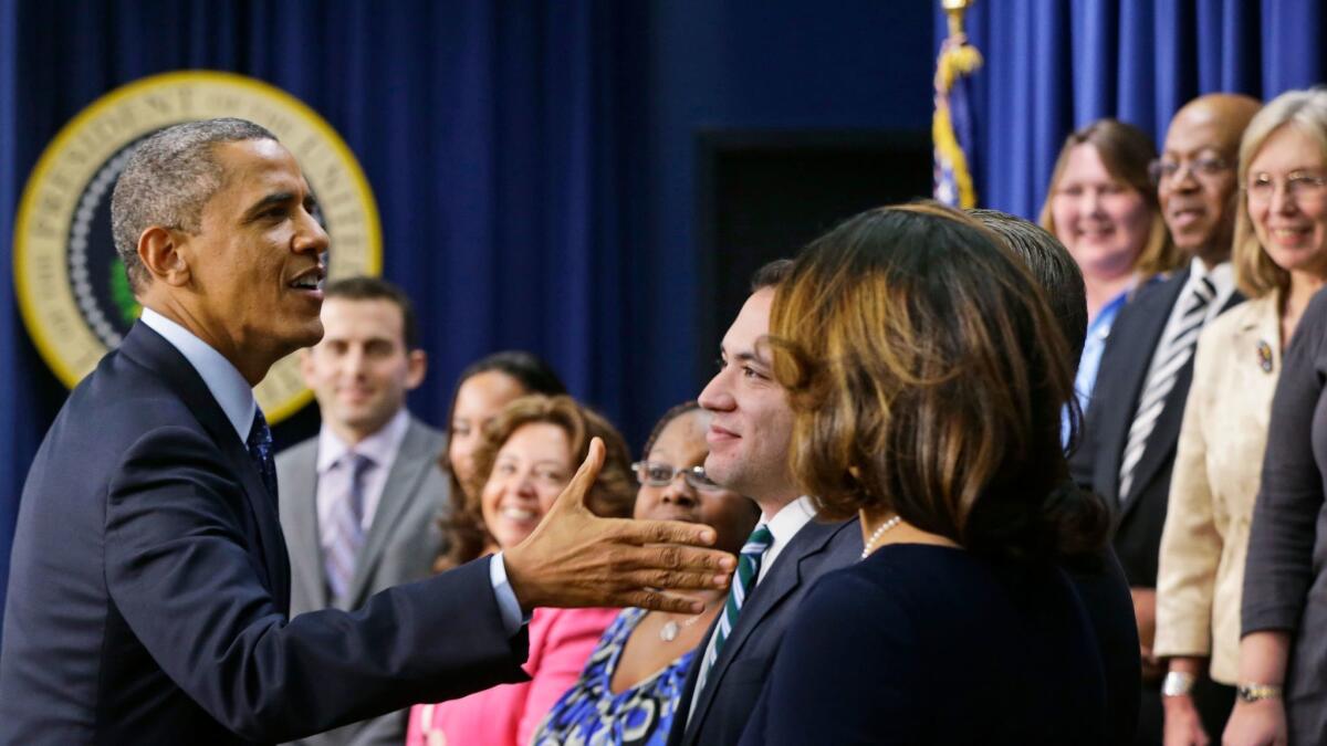 Then-President Barack Obama speaks to Americans about a "fiscal cliff" on Dec. 31, 2012 at the White House.