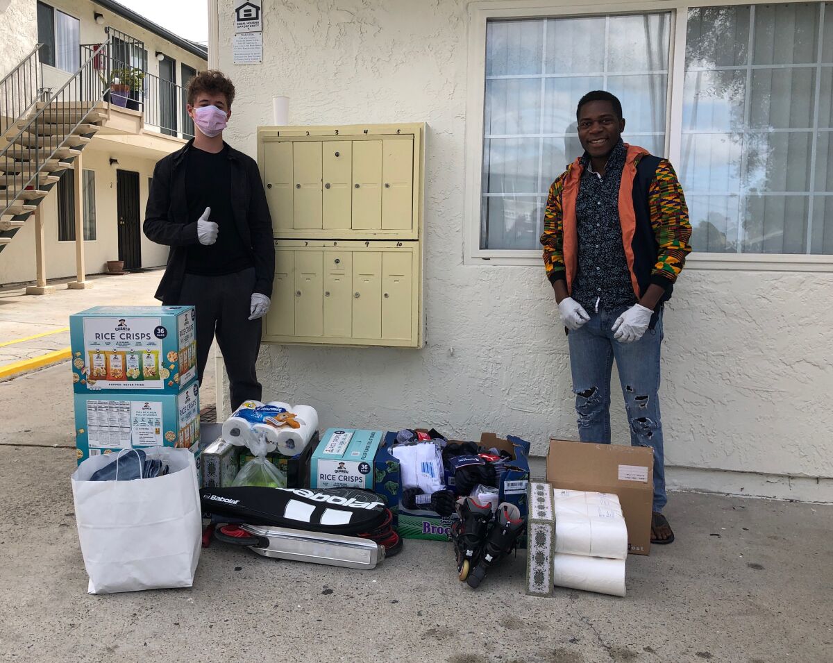 Daniel Petroff drops off donations to Kupanda Kids.