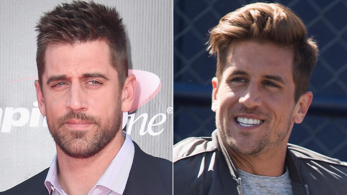 Aaron Rodgers, left, and Jordan Rodgers. Green Bay Packer Aaron Rodgers commented Tuesday on his younger brother's participation on ABC's "The Bachelorette."