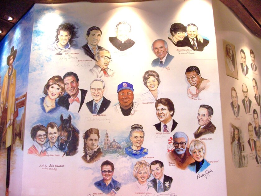 Part of the mural painted by John Wismont is seen in this photo