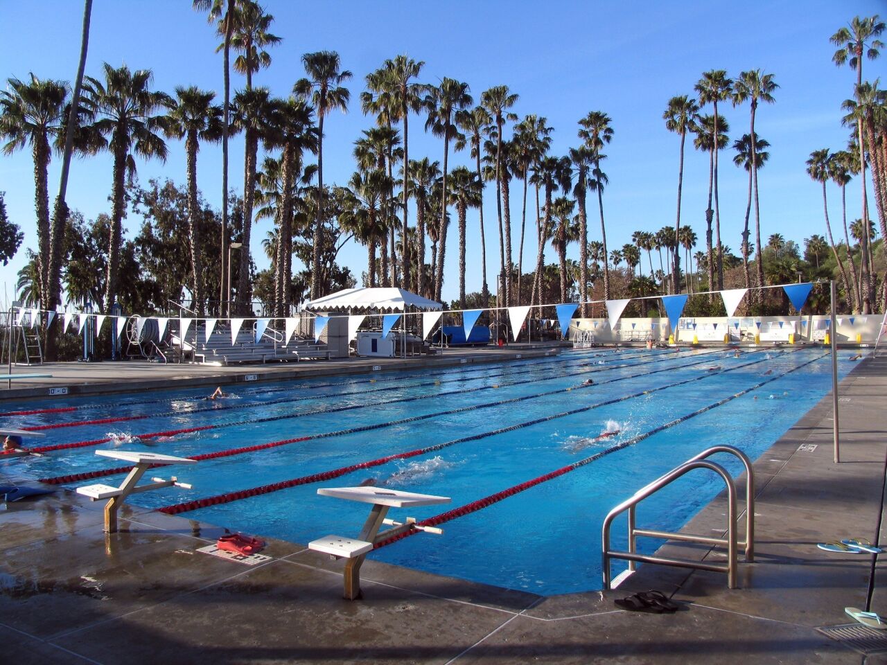 Love to do laps? When in Santa Barbara, put on your goggles and take your mark at Los Banos del Mar, fringed by tall palm trees on the ocean at West Beach. Los Banos is 50 meters long with seven lanes, so it never feels crowded.