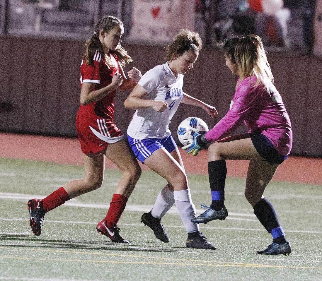 Photo Gallery: Burroughs girls' soccer wins Pacific League title by defeating Burbank in rival game