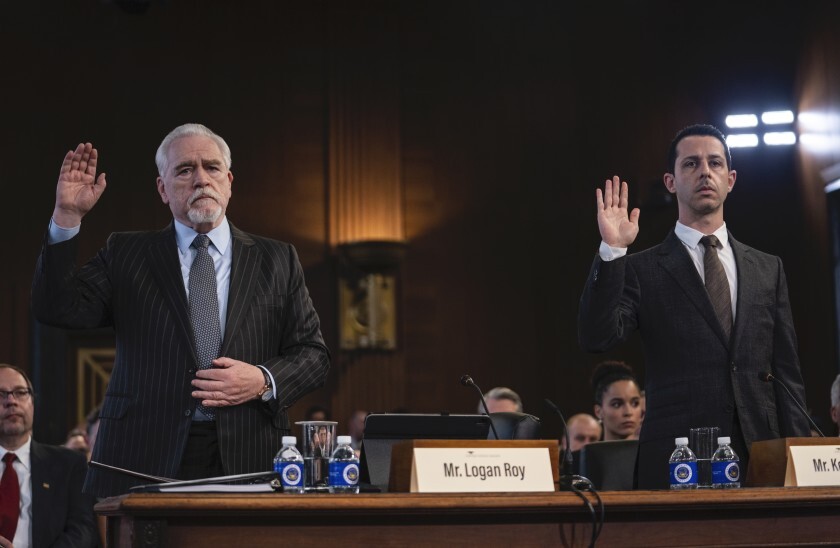 Brian Cox y Jeremy Strong en “Succession”.
