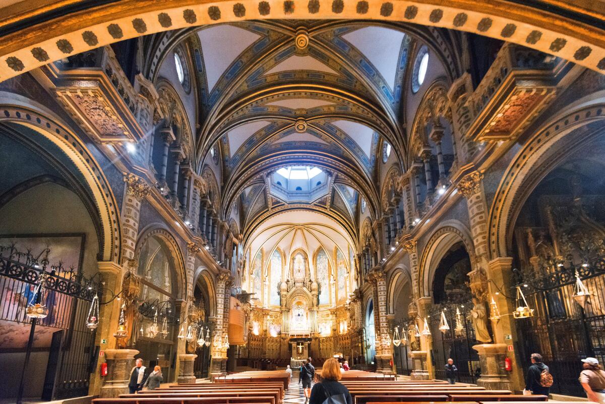 Santa Maria de Montserrat is a Benedictine abbey on Spain's Montserrat mountain. It is notable for enshrining the image of the Virgin of Montserrat.