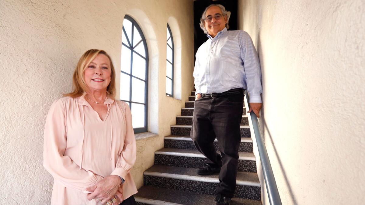 Fox Searchlight co-presidents Nancy Utley and Stephen Gilula at Fox Searchlight headquarters in Los Angeles. The specialty film label dominated the Oscar nominations this year with "The Shape of Water" and "Three Billboards Outside Ebbing, Missouri."