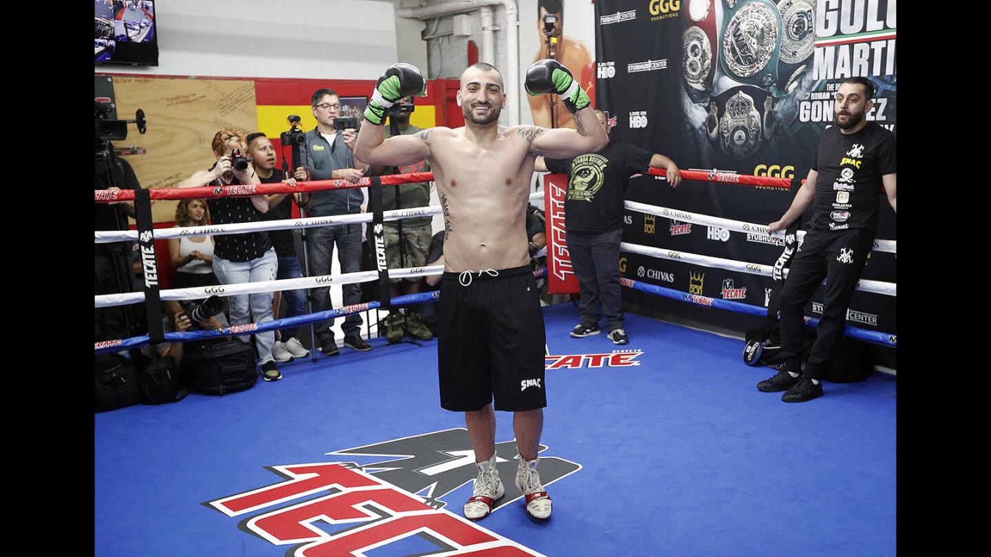 Photo Gallery: Press event at Glendale Fighting Club for May 5 bout with Vanes Martirosyan and Gennady Golovkin