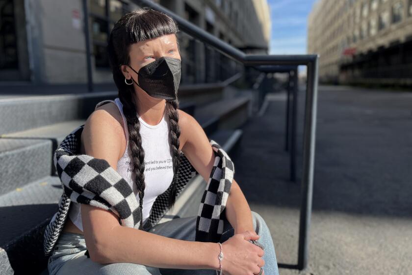 LOS ANGELES, CA, MARCH 13, 2026: Elle Seibert, 31, who is living with long covid, is photographed in Los Angeles on Friday, March 13, 2026. (Christina House / Los Angeles Times)