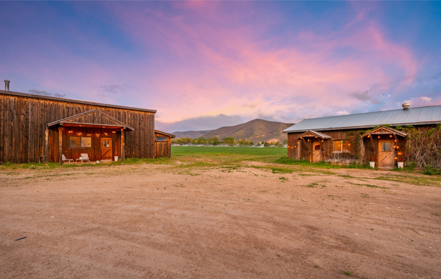 The 30-acre ranch is tucked into a scenic spread of mountains, valleys and rivers.