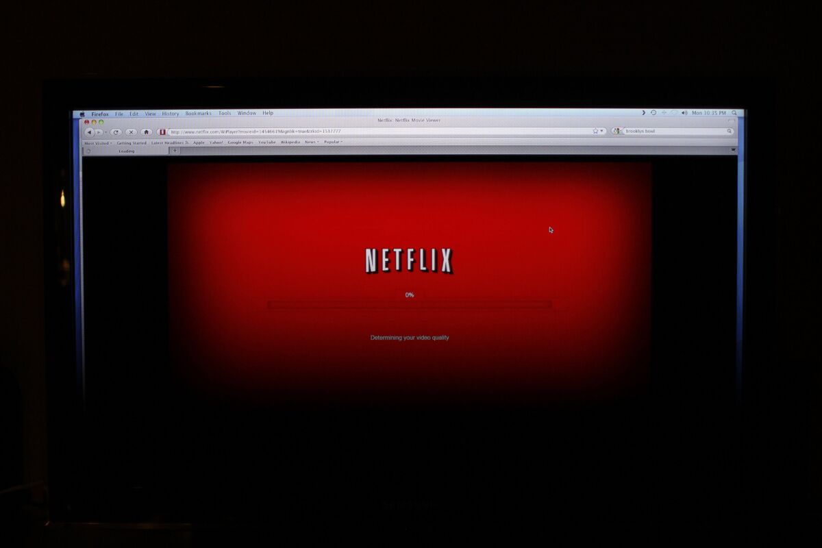 A screen shot of Netflix's online streaming video service.