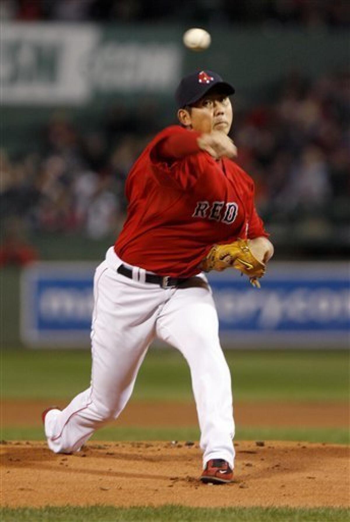 Boston Red Sox pitcher Daisuke Matsuzaka in the first inning in