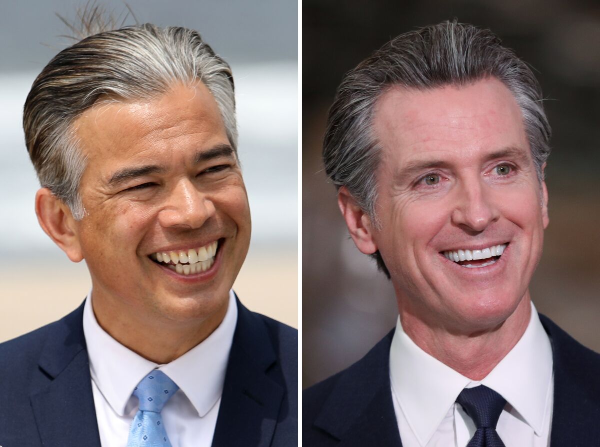 Rob Bonta and Gavin Newsom