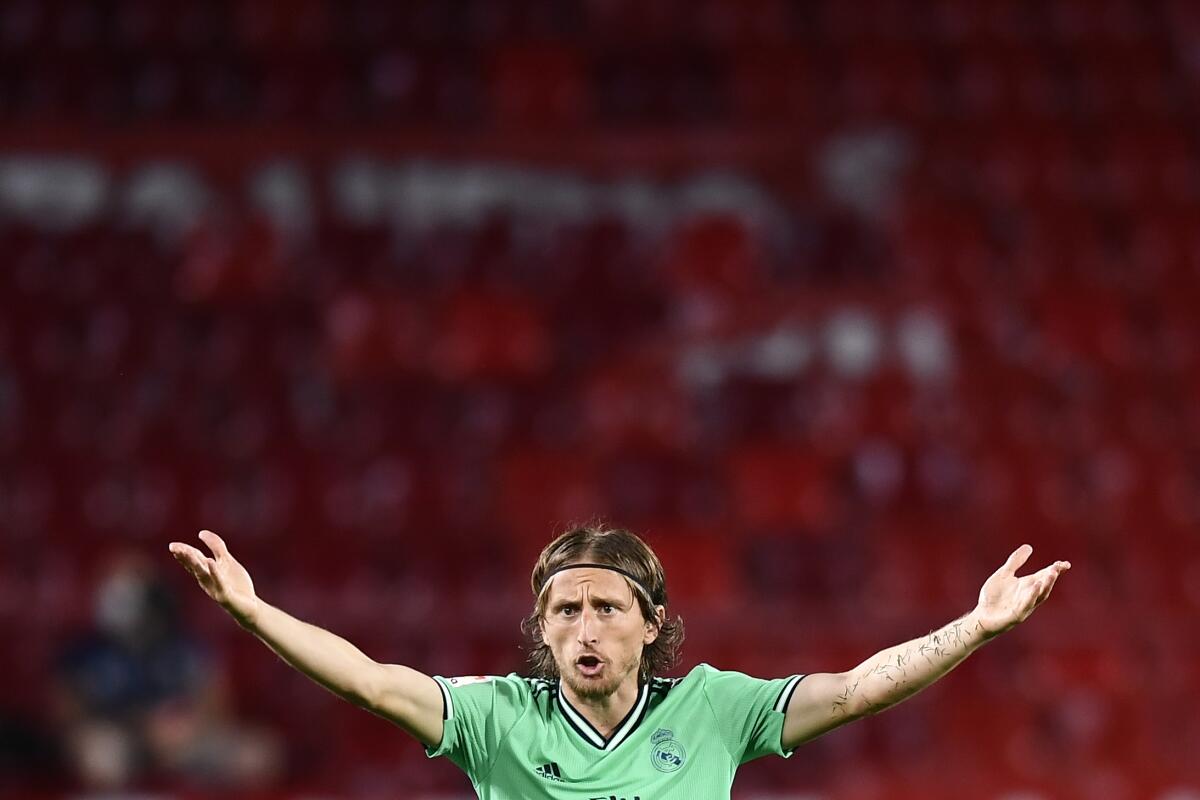 Real Madrid's Luka Modric
